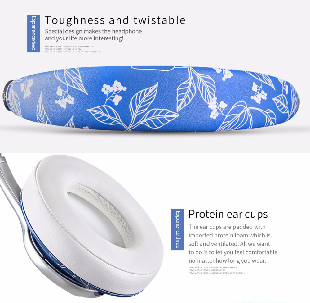 Bluedio A2 Wireless Bluetooth Headphones with Mic Type-C NICAM Sound - Blue