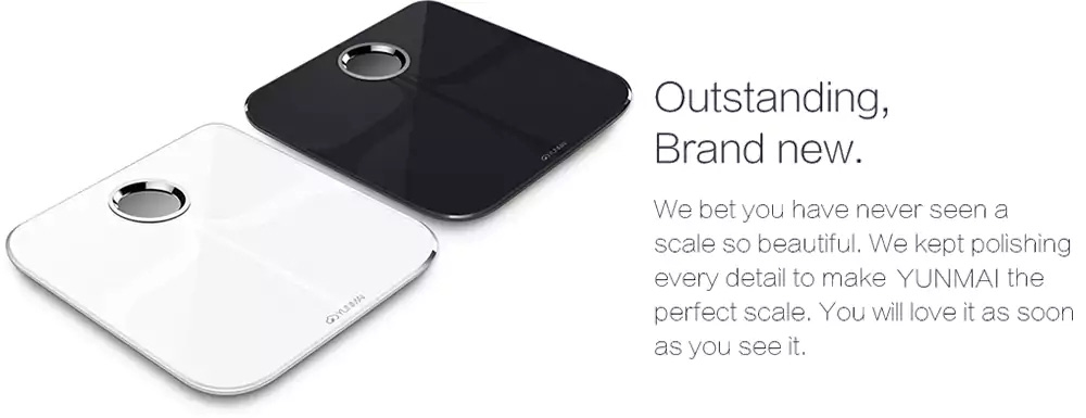 YUNMAI Premium M1301 Smart Body Fat Scale Bluetooth 4.0 APP Control Body Composition Monitor -Black