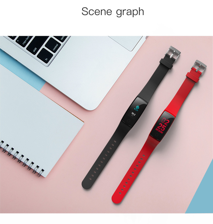 V10 Smart Bracelet 0.96" TFT Bluetooth 4.0 64KB RAM 512KB ROM Pedometer Heart Rate Sleep Monitor Multi-language IP*7 Water Resistant for Android iOS  - Black