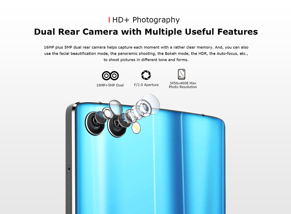 [HK Stock]HOMTOM S9 Plus 5.99 Inch Smartphone 4GB 64GB MT6750T Octa Core 16.0MP + 5.0MP Dual Rear Camera Android 7.0 Touch ID 4050mAh Fast Charge - Blue