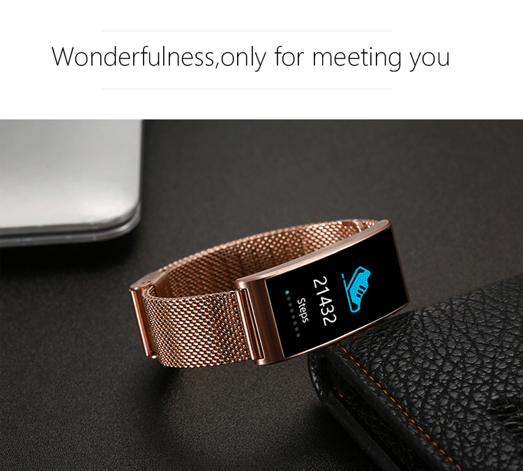 Makibes X3  Smart Bracelet Heart Rate/Blood Pressure Monitor Bluetooth Water Resistant IP68 Compatible with iOS Android  - Black