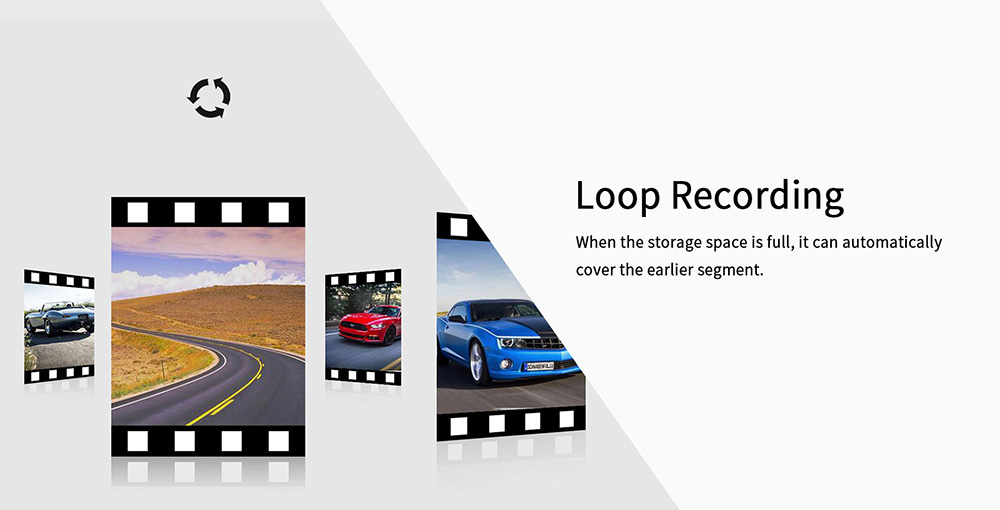 Blackview DAB211 Ambarella A12A55 OV4689 2.31 Inch LCD Dash Camera 1440P 170 Degree Wide Angle Built-in GPS With ADAS Car Night Vision Video Recorder - Black