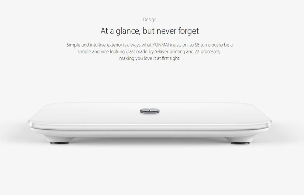 Yunmai SE M1680 Smart Body Fat Scale Bluetooth 4.0 APP Remote Control Body Composition Monitor -White