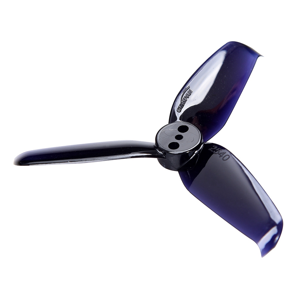 Gemfan Flash 2540 CW CCW 3-Blade Propeller 1.5mm Mounting Hole for Racing Quadcopter - Black