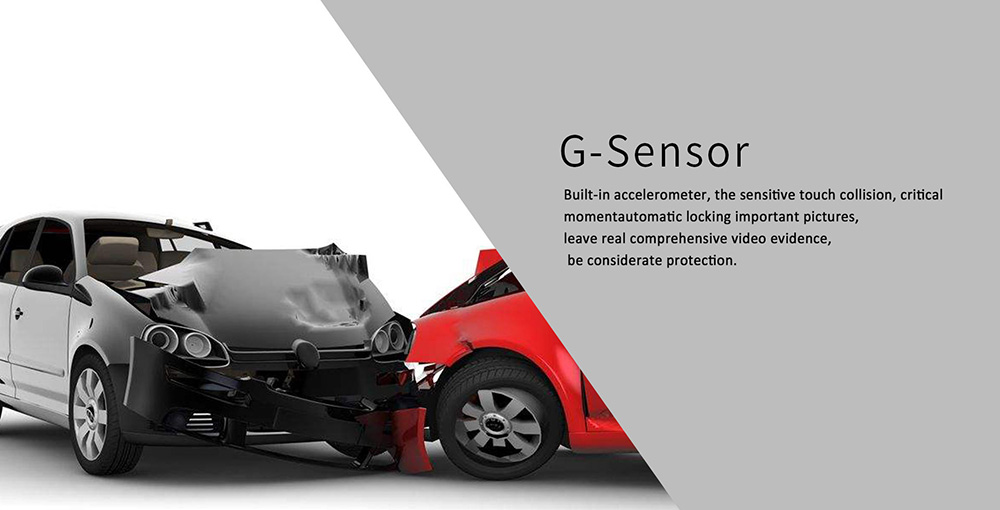 Blackview DAB211 Ambarella A12A55 OV4689 2.31 Inch LCD Dash Camera 1440P 170 Degree Wide Angle Built-in GPS With ADAS Car Night Vision Video Recorder - Black