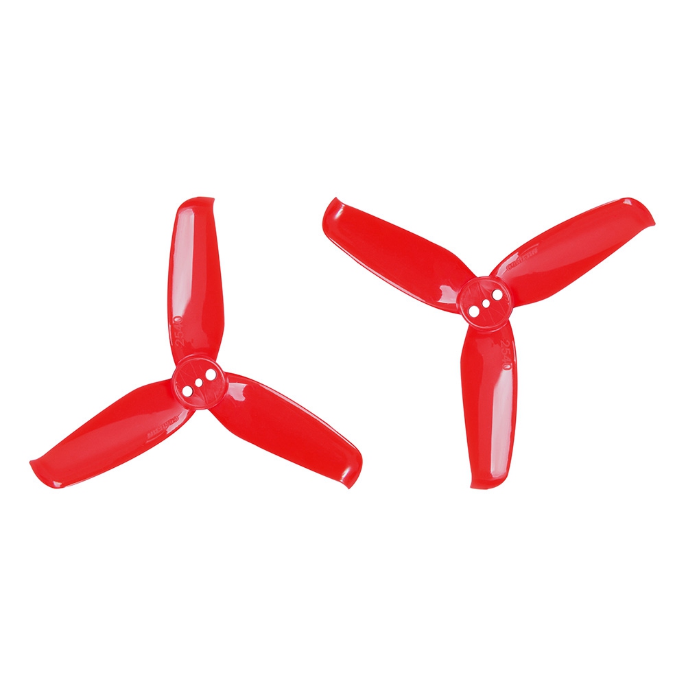 Gemfan Flash 2540 CW CCW 3-Blade Propeller 1.5mm Mounting Hole for Racing Quadcopter - Red