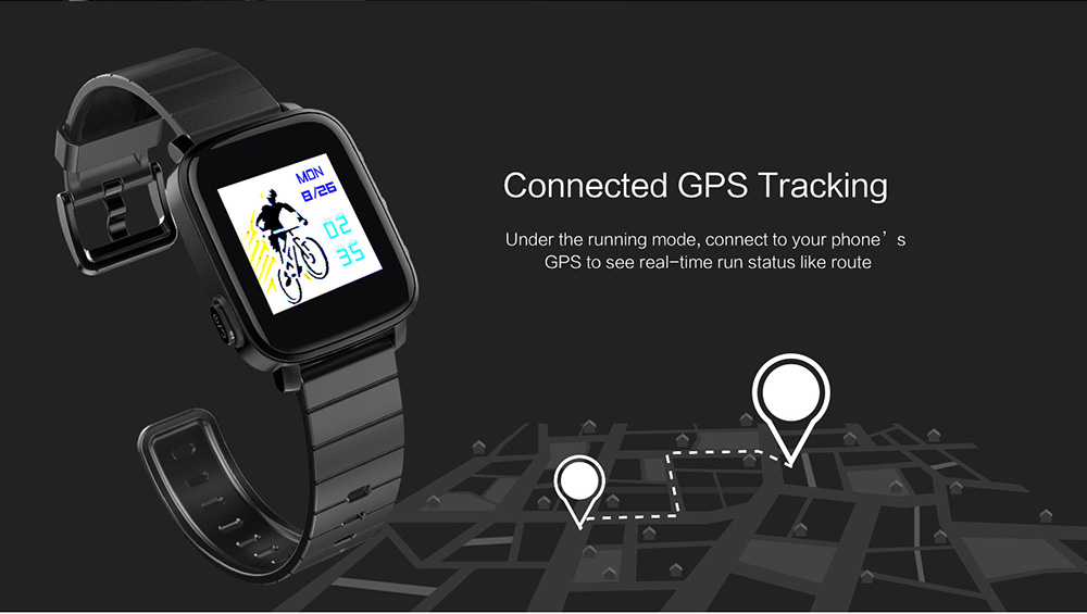 SMA-Q2 Bluetooth Smartwatch  ARM Cortex M4 Blood Pressure Monitor 3ATM Water Resistant 1.28' Colorful Screen - Orange