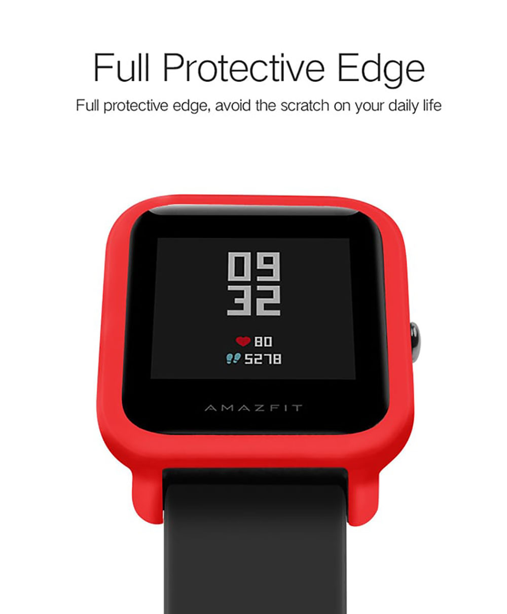 amazfit bip smartwatch red