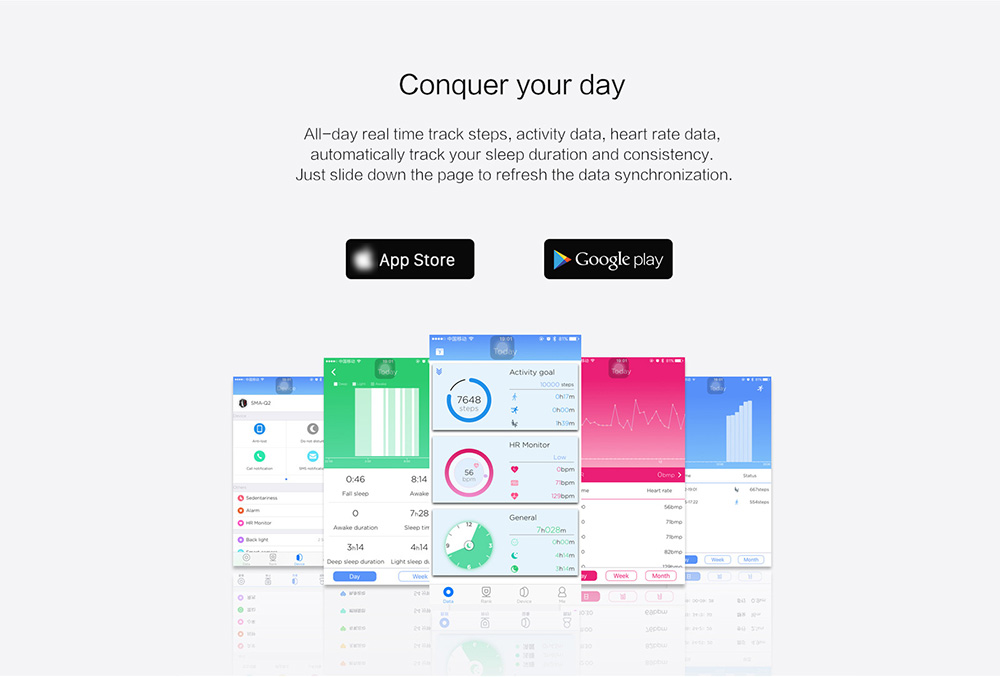 SMA-Q2 Bluetooth Smartwatch  ARM Cortex M4 Blood Pressure Monitor 3ATM Water Resistant 1.28' Colorful Screen - Black