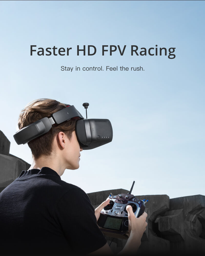 DJI Goggles Racing Edition 5 Inches Head Tracking FPV Glasses for DJI Mavic Pro/Spark/Phantom 4/Inspir 2 - Black