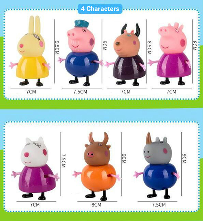 17PCS Peppa Pig Family and Friends Dolls Action Figure Toys