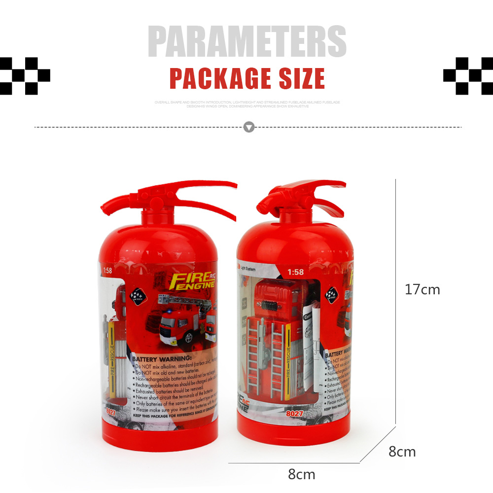 Shenqiwei 8027 1:58 27MHZ 4CH Mini Fire Truck RC Car - RTR