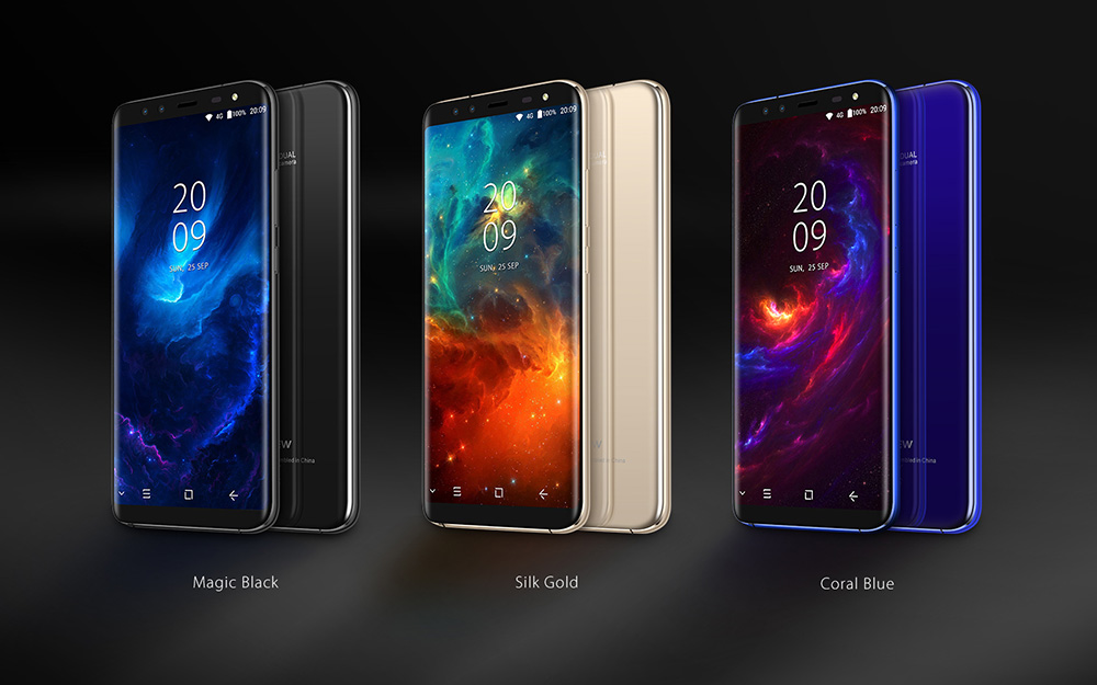 [HK Stock]Blackview S8 5.7 Inch Smartphone 18:9 HD+ Screen 4GB 64GB MT6750T Octa Core Four Camera Android 7.0 Touch ID 3180mAh - Black