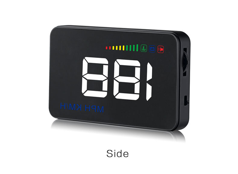 A500 3.5 Inch OBD2 HUD Car Display Vehicle Screen Water Temperature Alarm Car Speedometer Alarm - Black
