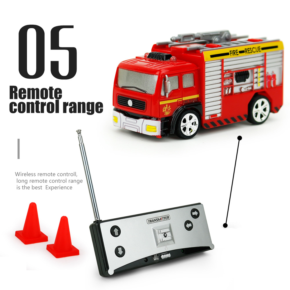 Shenqiwei 8027 1:58 27MHZ 4CH Mini Fire Truck RC Car - RTR