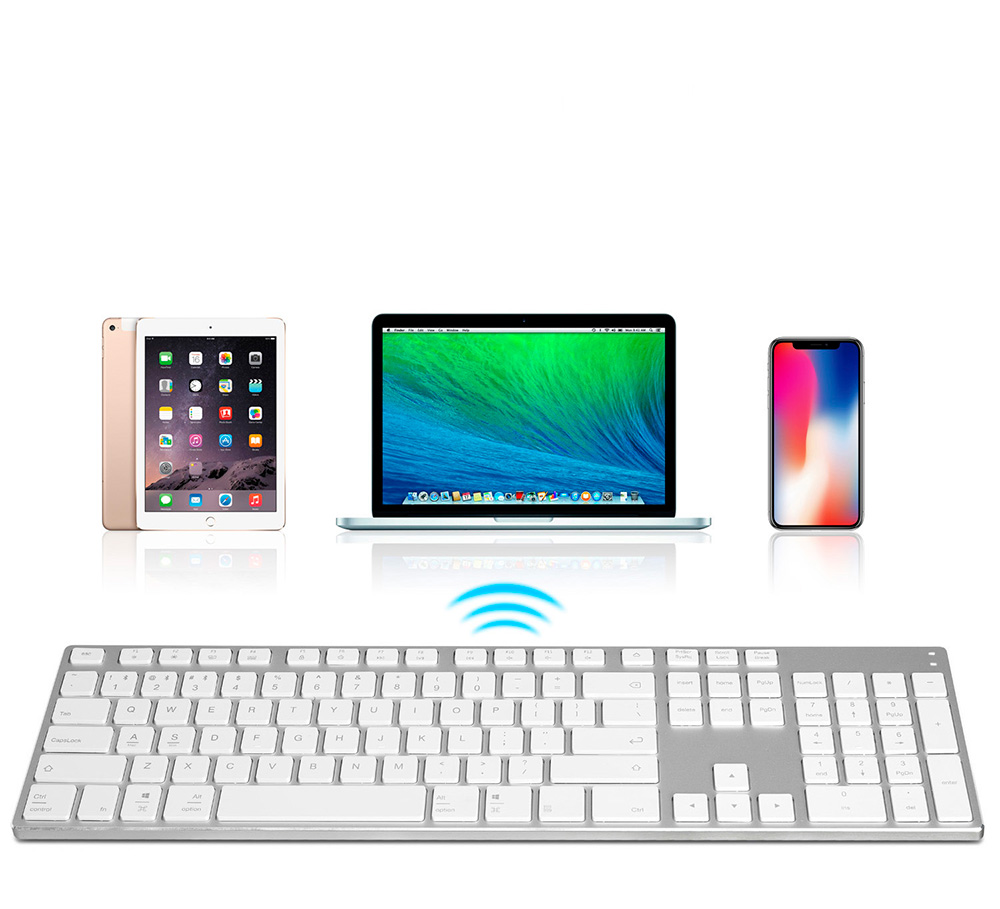 Ajazz AK3.3 Wireless Bluetooth 3.0 Keyboard Ultra-thin X Structure With Rechargeable Lithium Battery - Black