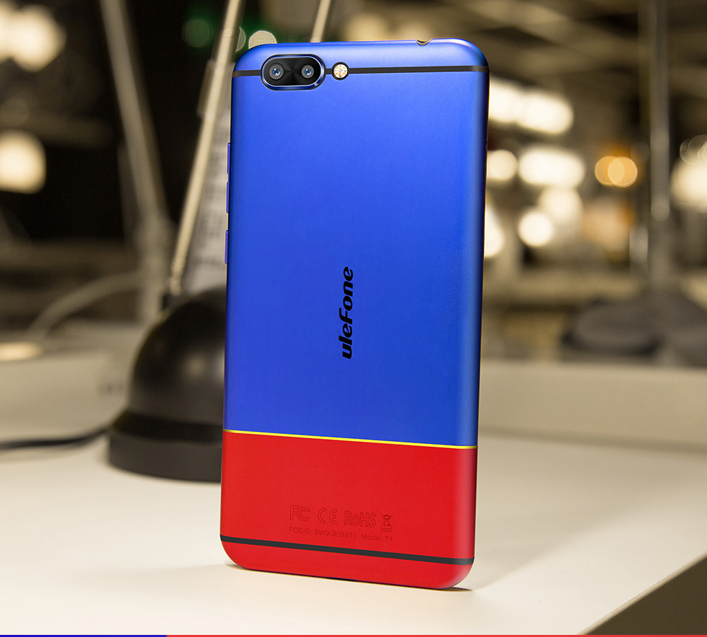 [HK Stock][Global Version]Ulefone T1 5.5 Inch 4G LTE Smartphone Helio P25 Octa Core 2.6Ghz  6GB 128GB 16.0MP Dual Rear Cam Android 7.0 Type-C NXP HiFi Audio - Red Blue