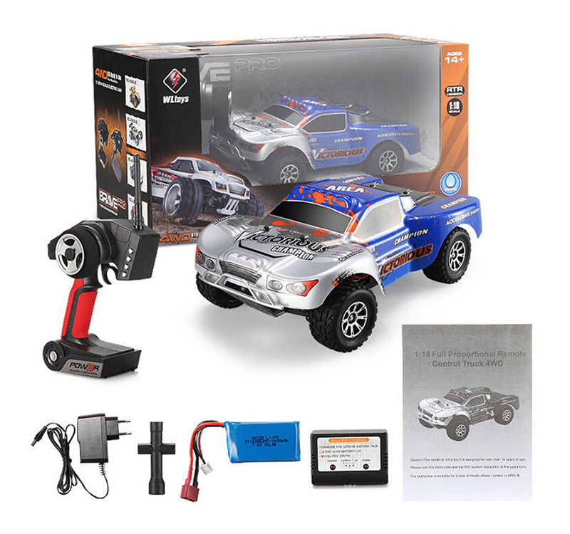 WLtoys A969-B 2.4G 1:18 4WD Brushed Off-road Vehicles RC Car RTR - Blue