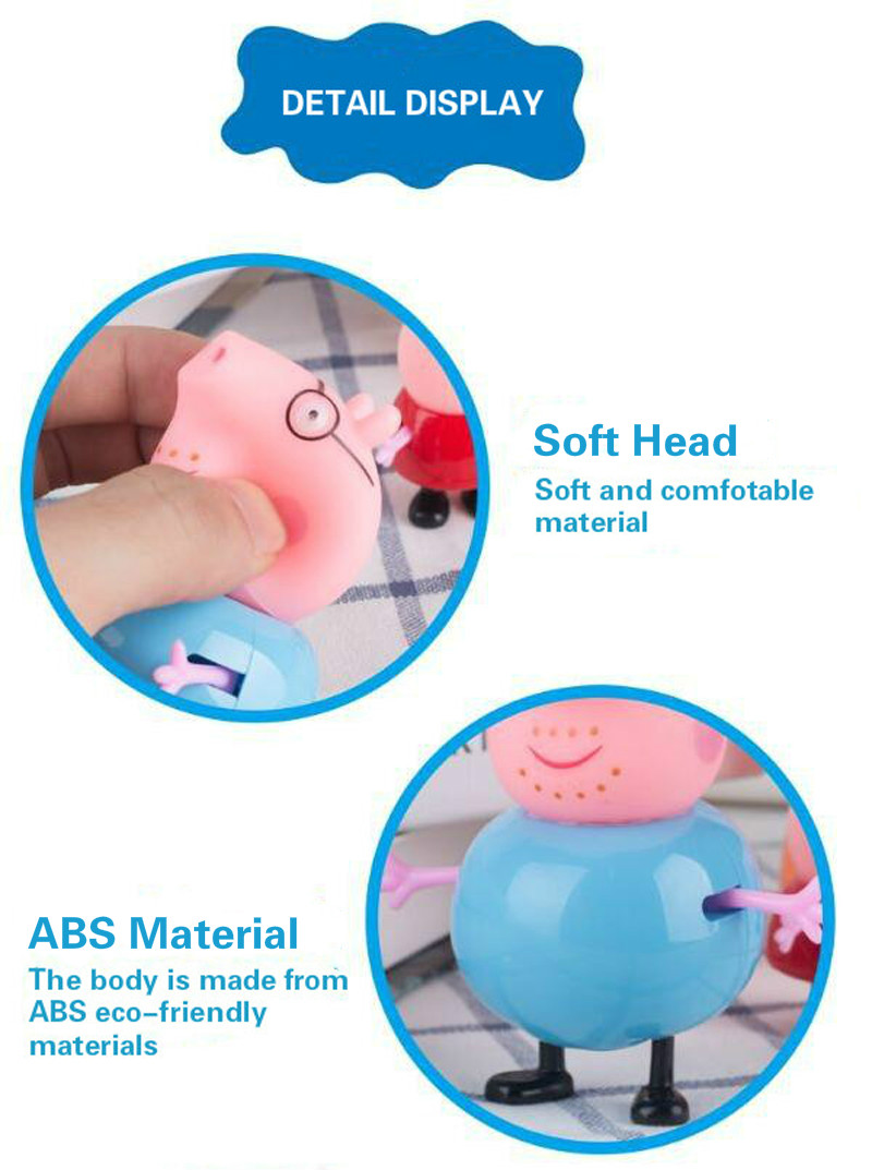 10PCS Peppa Pig Family Friends Dolls Action Figure Toys