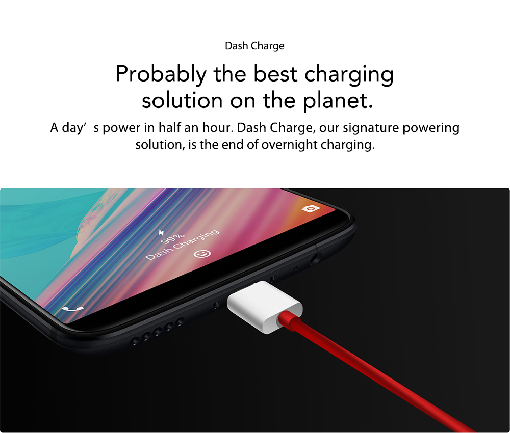 [Official Global ROM]OnePlus 5T 6.01 Inch Smartphone 18:9 FHD+ Screen Snapdragon 835 Octa Core 6GB 64GB 20.0MP+16.0MP Dual Rear Cam OxygenOS NFC Dash Charge Type C - Black