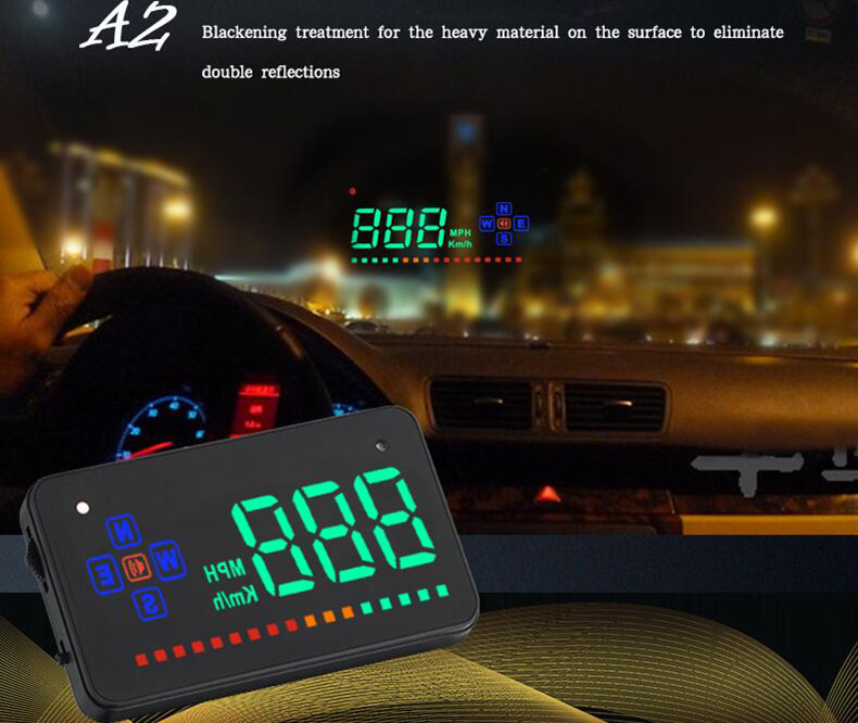 0円 （お得な特別割引価格） Geyiren- 自動車 用 ミラー 本体 デュアル GPS デバイス スピードメーター 警告