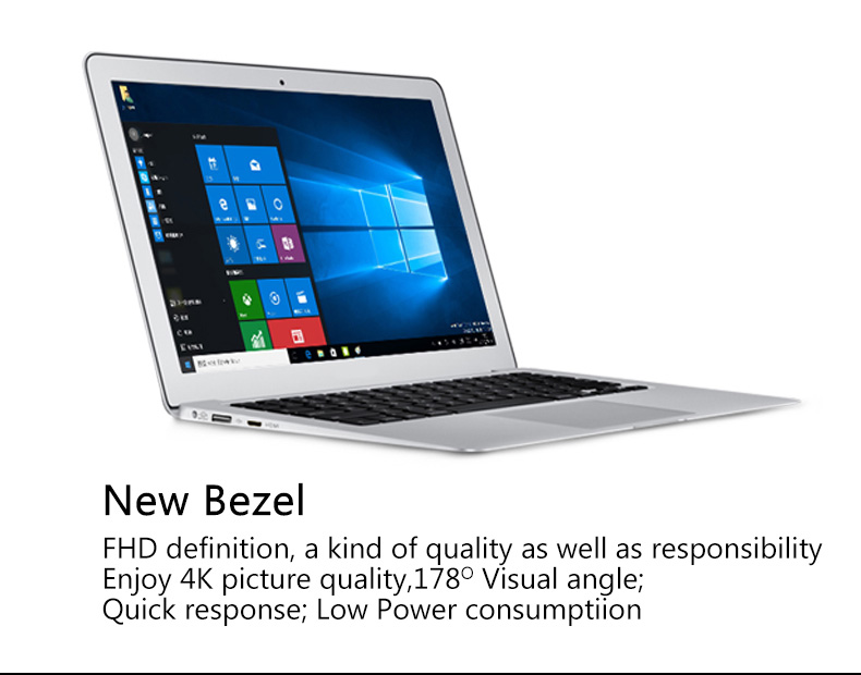 YEPO 737T Laptop  Intel Cherry Trail x5-Z8350 Quad Core 1.44GHz~1.92GHz 14.1 Iinch Windows 10 2GB  DDR3 RAM 32GB ROM 1920*1080 - Silver