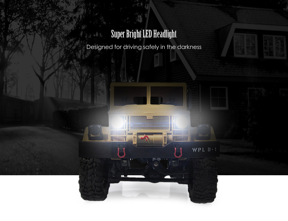 WPL B-1 DIY Car Kit 2.4G 1:16 4WD Off-road Vehicles RC Car without Electronic Parts KIT - Army Green