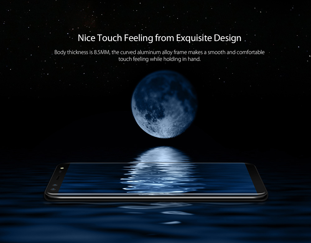 [HK Stock]Blackview S8 5.7 Inch Smartphone 18:9 HD+ Screen 4GB 64GB MT6750T Octa Core Four Camera Android 7.0 Touch ID 3180mAh - Black