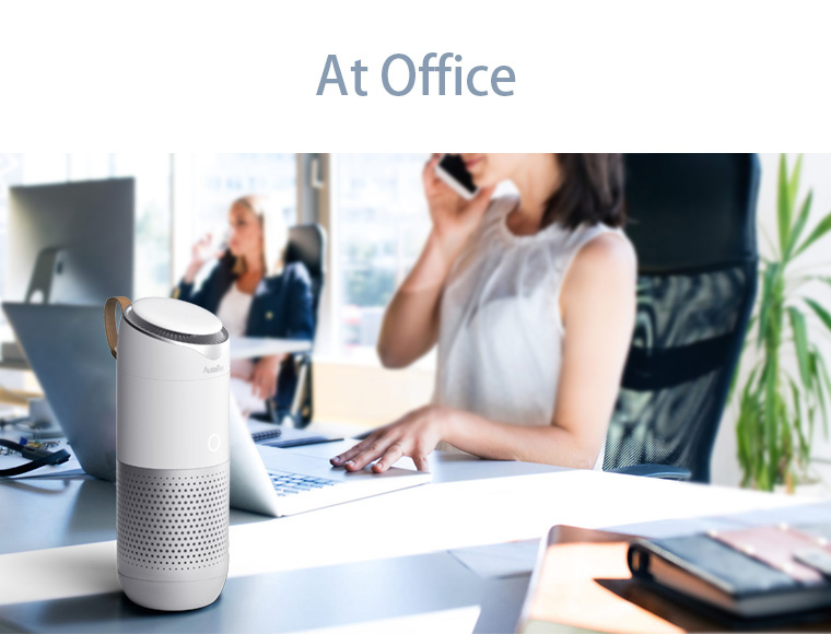 AutoBot ABF001 Car Air Purifier Vehicle Air Purifier Three Working Modes With LED Indicator Lights - White