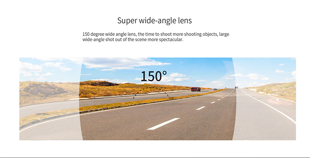 Blackview DAB211 Ambarella A12A55 OV4689 2.31 Inch LCD Dash Camera 1440P 170 Degree Wide Angle Built-in GPS With ADAS Car Night Vision Video Recorder - Black