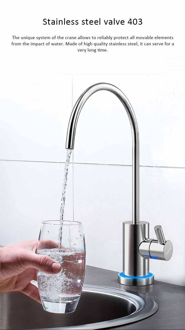 Xiaomi Viomi V1 Smart Water Purifier 400 Gallon Flow Water Quality Indicator APP Control UV Sterilize -White