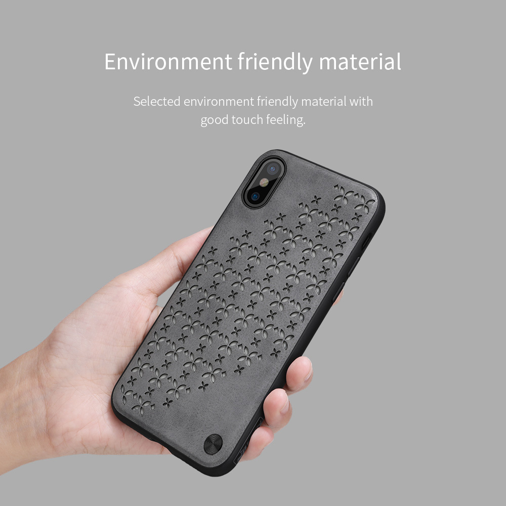 NILLKIN Star Case Cool Luminous Back Phone Shell For iPhone X - Black