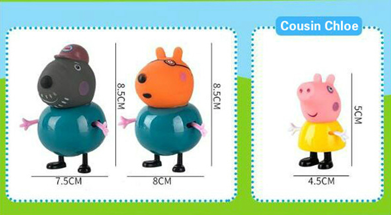 17PCS Peppa Pig Family and Friends Dolls Action Figure Toys