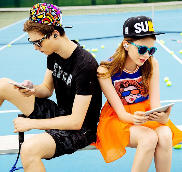 QCY Q26 Pro Mini Wireless Bluetooth Headphone with Mic Noise Cancelling - Black