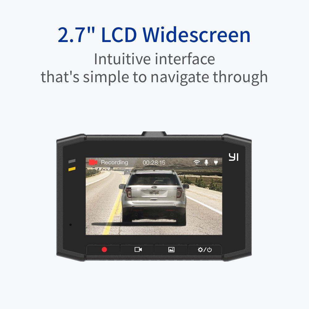 [HK Sotck] YI Ultra A17+A7 Dual Core Chip 2.7 Inch LCD Dash Camera 2.7K WiFi Voice Control Light Sensor 140 Degree Wide Angle With 16GB TF Card - Black