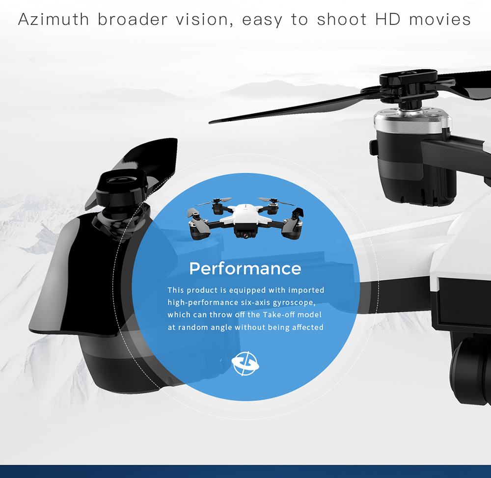 JDRC JD20 ELVES 720P WIFI FPV Foldable Drone RTF White