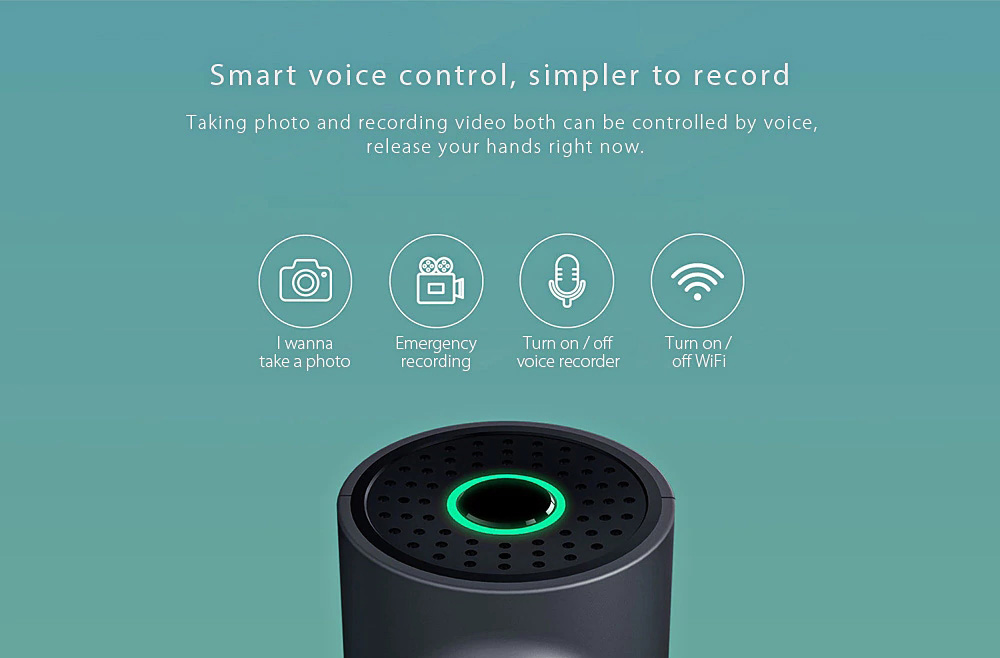 Xiaomi 70 Minutes Mstar 8328P Sony IMX323 Smart Dash Camera WiFi 1080P FHD 130 Degrees FOV Camera Voice Control Car DVR - Black