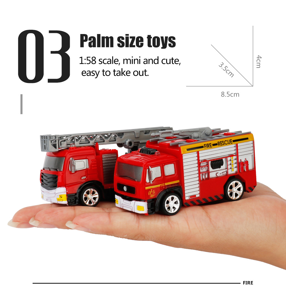Shenqiwei 8027 1:58 27MHZ 4CH Mini Fire Truck RC Car - RTR