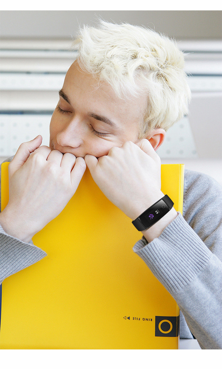 V10 Smart Bracelet 0.96" TFT Bluetooth 4.0 64KB RAM 512KB ROM Pedometer Heart Rate Sleep Monitor Multi-language IP*7 Water Resistant for Android iOS  - Black