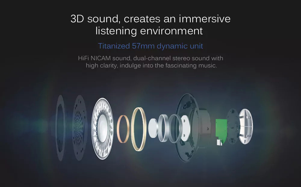 Bluedio A2 Wireless Bluetooth Headphones with Mic Type-C NICAM Sound - Blue