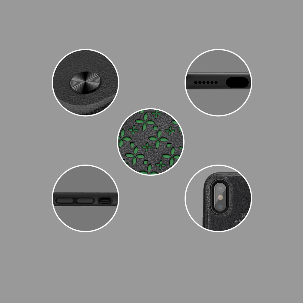 NILLKIN Star Case Cool Luminous Back Phone Shell For iPhone X - Black