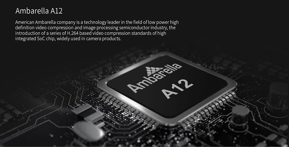 Blackview DAB211 Ambarella A12A55 OV4689 2.31 Inch LCD Dash Camera 1440P 170 Degree Wide Angle Built-in GPS With ADAS Car Night Vision Video Recorder - Black