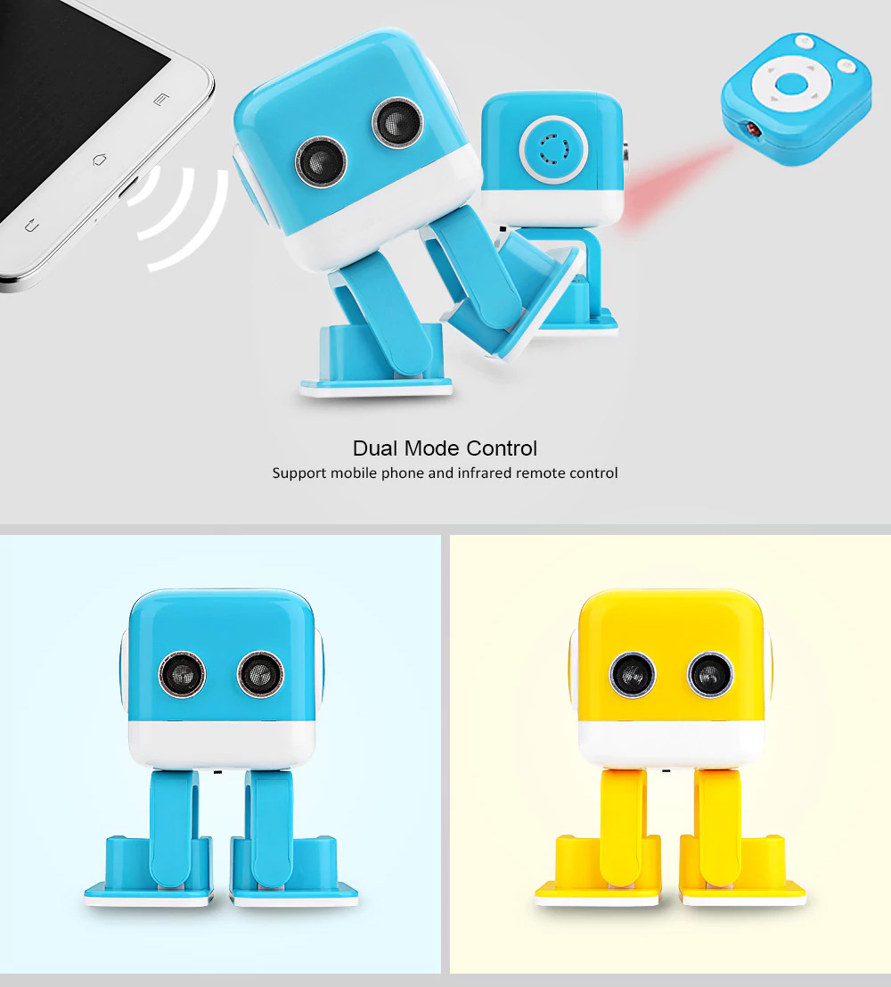 WLtoys F9 Cubee APP Control Intelligent Dancing Gesture RC Robot RTR - Yellow