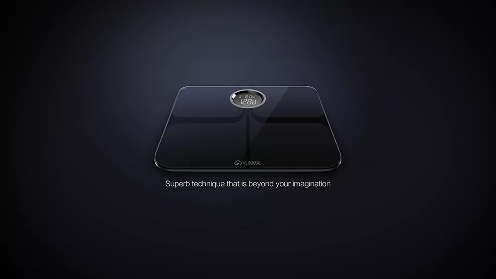 YUNMAI Premium M1301 Smart Body Fat Scale Bluetooth 4.0 APP Control Body Composition Monitor -Black