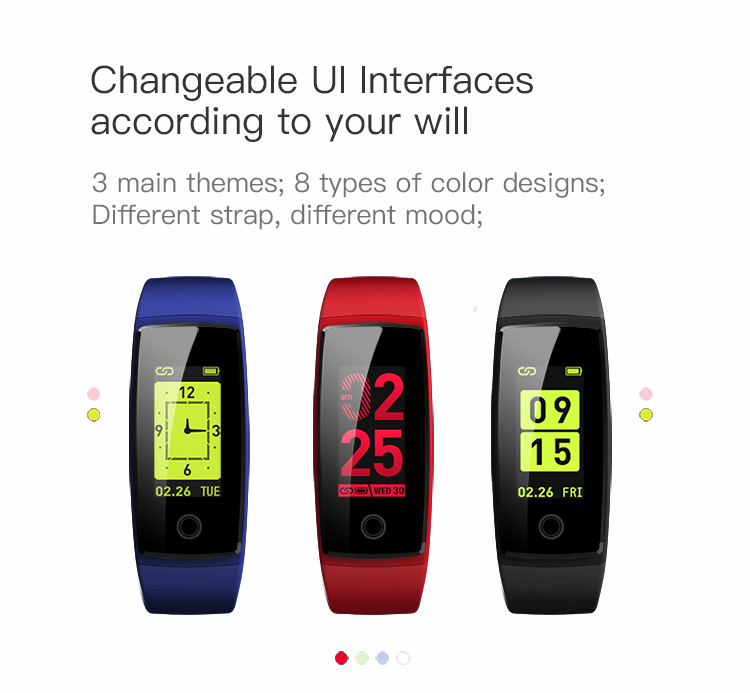 V10 Smart Bracelet 0.96" TFT Bluetooth 4.0 64KB RAM 512KB ROM Pedometer Heart Rate Sleep Monitor Multi-language IP*7 Water Resistant for Android iOS  - Black