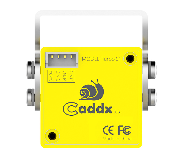 Caddx Turbo S1 D-WDR 600TVL 2.3mm 1/3" CCD Sensor 4:3 FPV Camera NTSC - Yellow
