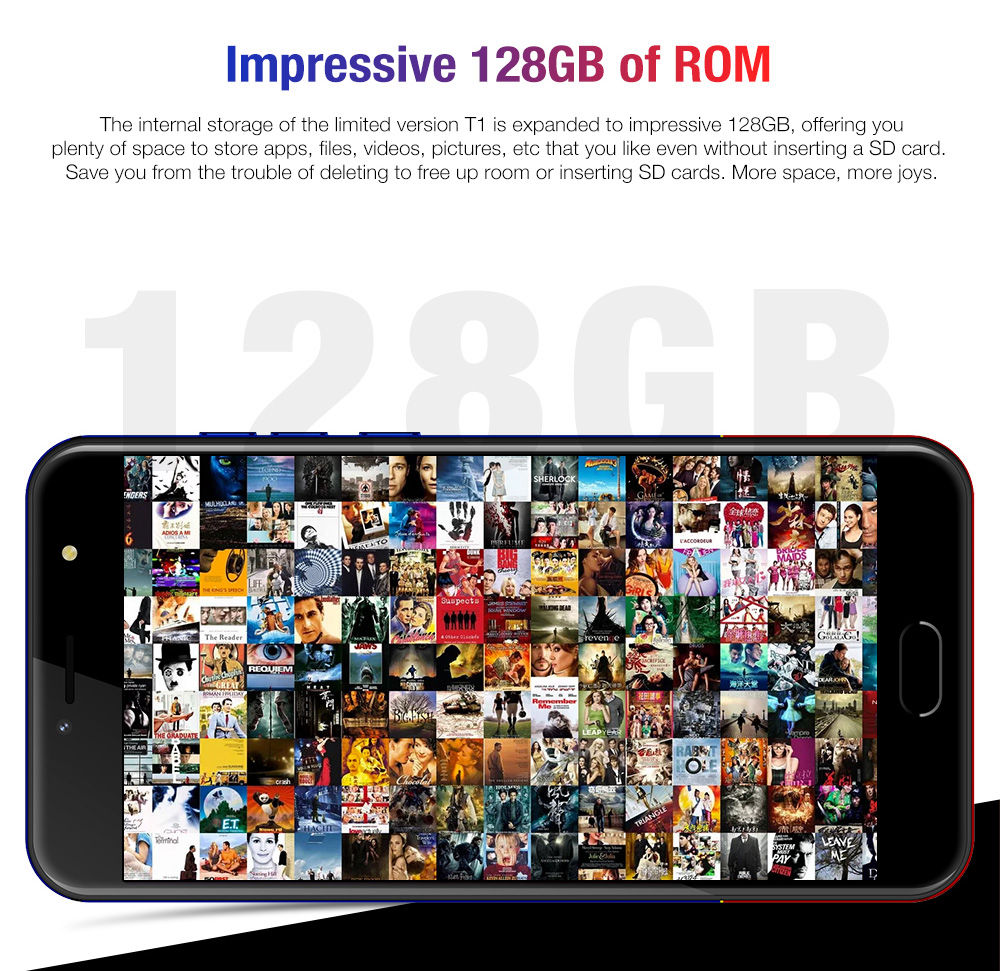 [HK Stock][Global Version]Ulefone T1 5.5 Inch 4G LTE Smartphone Helio P25 Octa Core 2.6Ghz  6GB 128GB 16.0MP Dual Rear Cam Android 7.0 Type-C NXP HiFi Audio - Red Blue