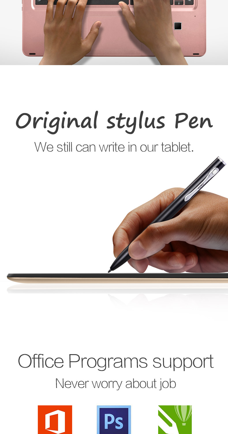 VOYO V3 Pro 13.3 Inch Windows 10  Notebook Quad Core 1.1GHz 8GB RAM 128G SSD ROM TF Card Dual Wifi 360 Degree Adjustable  Bluetooth 4.0 - Gold