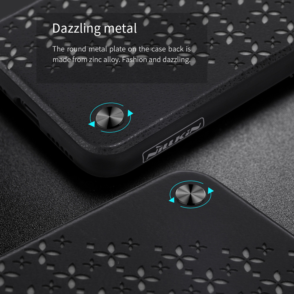 NILLKIN Star Case Cool Luminous Back Phone Shell For iPhone X - Black