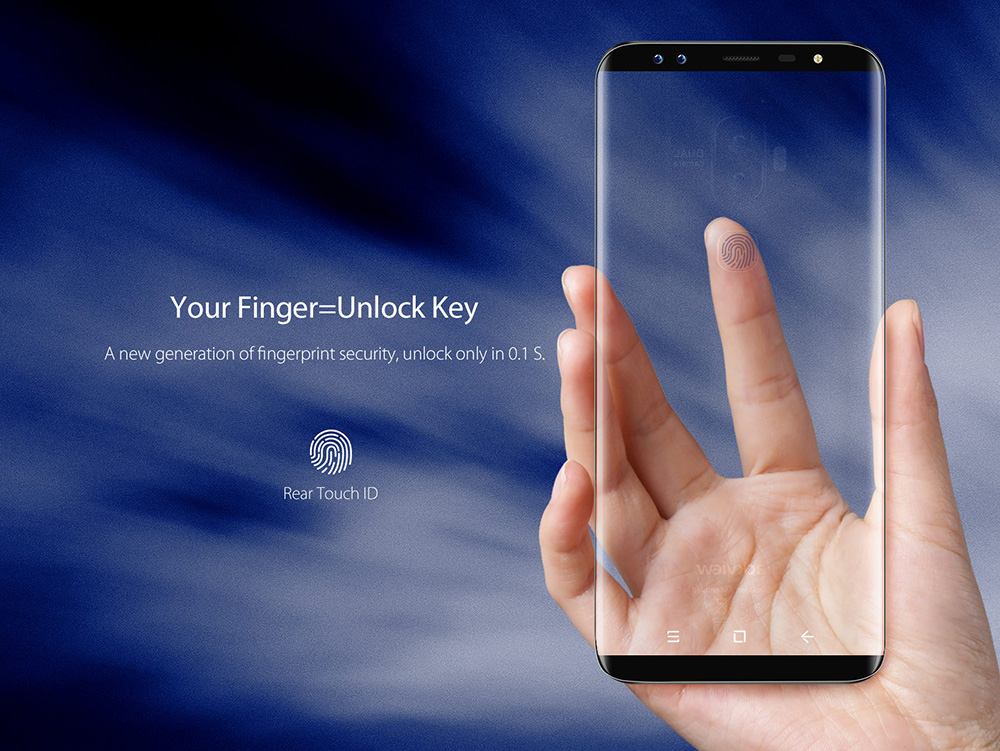 [HK Stock]Blackview S8 5.7 Inch Smartphone 18:9 HD+ Screen 4GB 64GB MT6750T Octa Core Four Camera Android 7.0 Touch ID 3180mAh - Black
